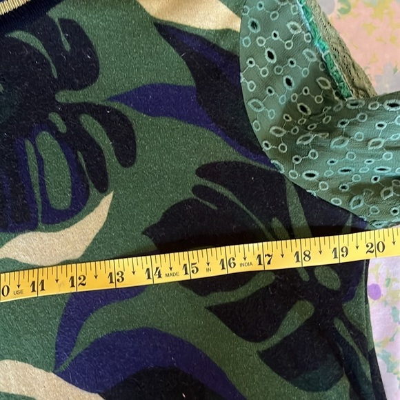 Anthropologie X Bl^nk London | Monstera Knit Top w. Billowy Eyelet Sleeves Small - Picture 7 of 9